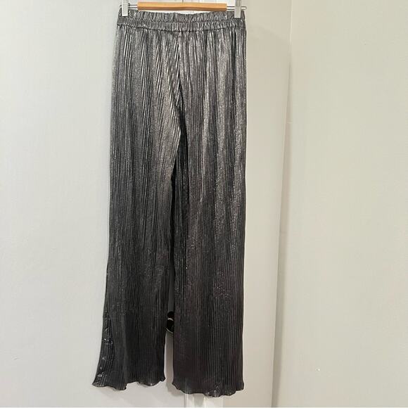 Zara PLEATED FOIL PANTS Size Medium - Picture 13 of 13